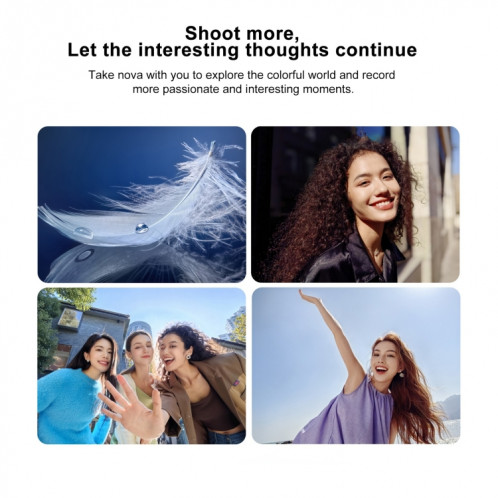 Huawei nova 12 Pro, 12 Go + 256 Go, identification par empreinte digitale à l'écran, HarmonyOS 4.0 Octa Core de 6,76 pouces, réseau : 4G, NFC, OTG, ne prend pas en charge Google Play (blanc) SH701A412-09